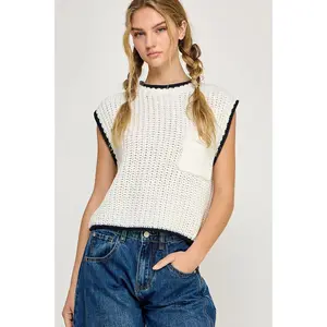 Soft Chunky Knit Sweater Vest