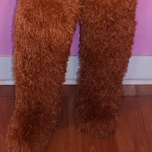 Icy Mongolian Fur Boots (Brown)