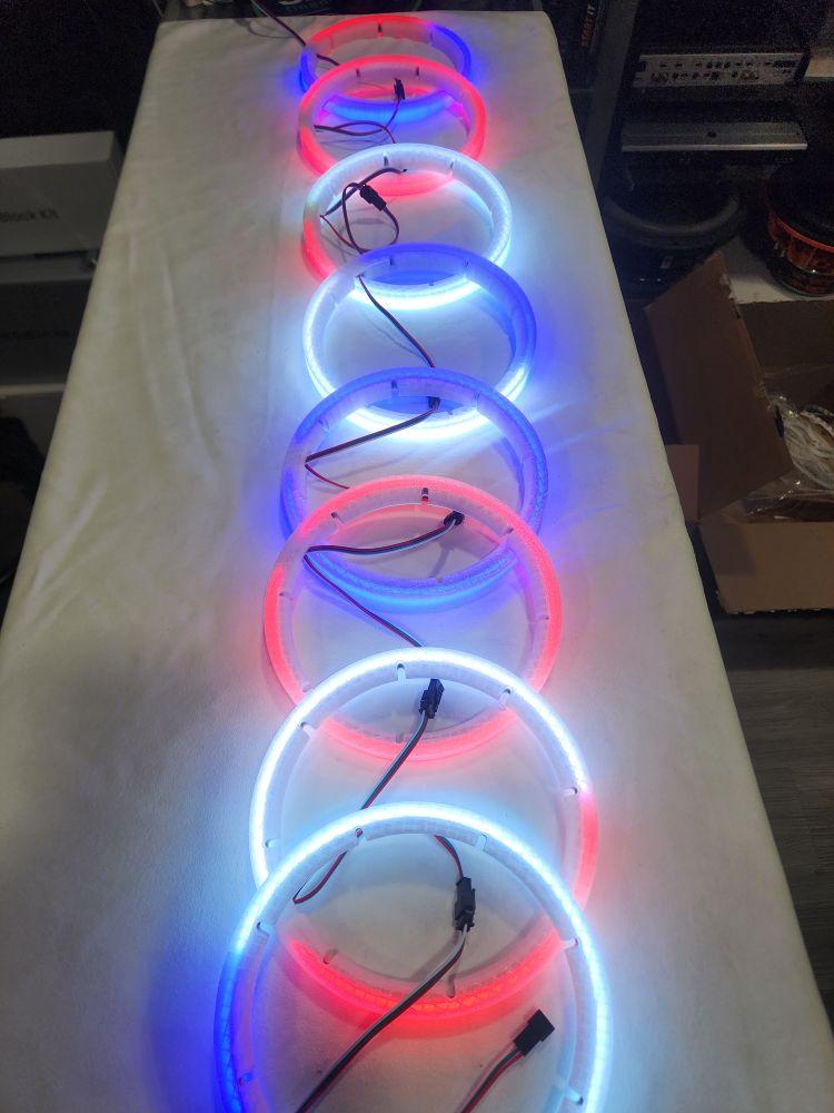 Smart Speakers LED Ring 6.5                                         Incluye Control remoto , controlador , 10 ft wire power and ground  universales para cualquier bocina 6.5 Deaf Bonce, sp audio, db drive Remote