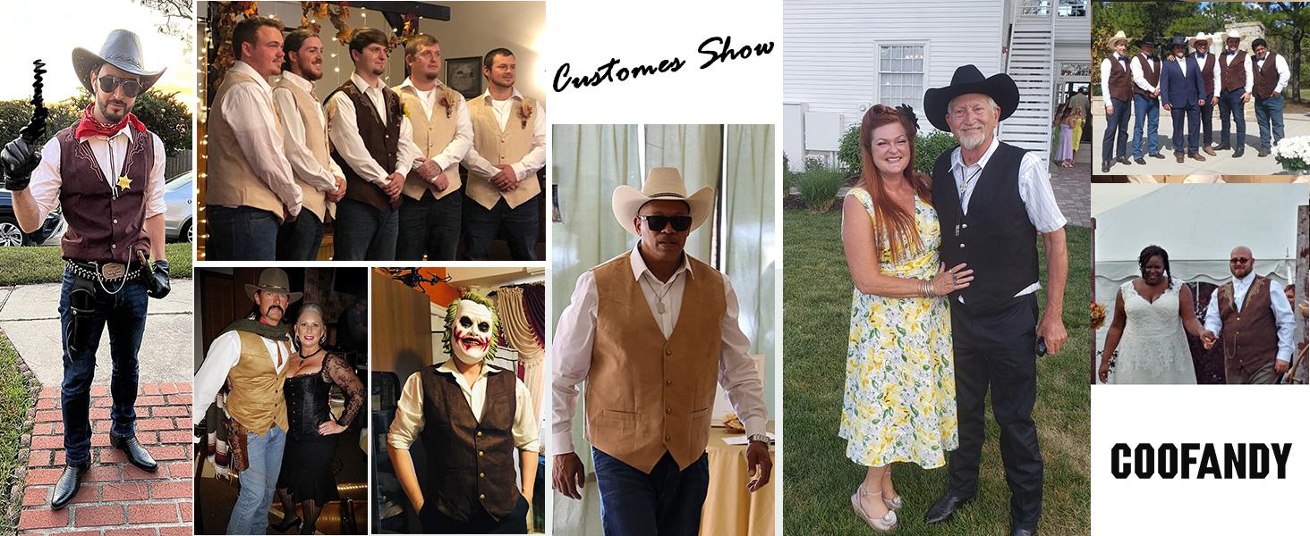 COOFANDY Men's Suede Leather Suit Vest Casual Western Vest Jacket Slim Fit Vest Waistcoat COOFANDY Men's Suede Leather Suit Vest Casual Western Vest Jacket Slim Fit Vest Waistcoat