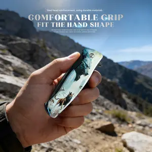 Portable pocket folding knife for outdoor use—made of high-hardness stainless steel with a non-slip handle. Compact yet versatile, ideal for camping, unpacking gear, and various activities like home use, fishing, and barbecues. A great gift for friends.