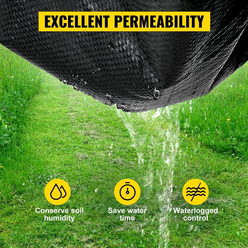 VEVOR Premium Weed Barrier Fabric Heavy Duty, Woven Weed Control Fabric, High Permeability Good for Flower Bed, Geotextile Fabric for Underlayment, Polyethylene Ground Cover