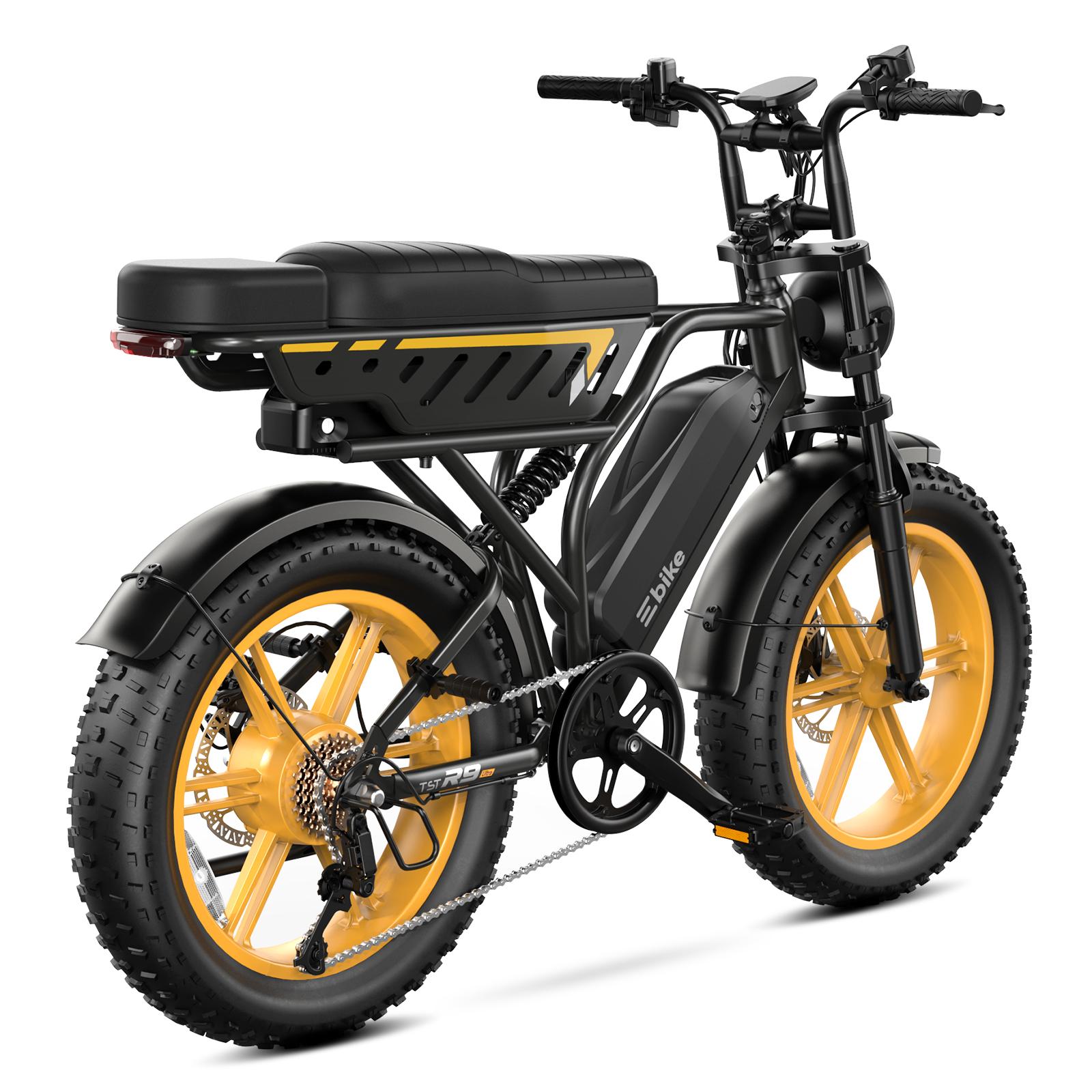 R9 Electric Bike 1500W Dual Battery | Up to 120 Miles Range | 20"x4.0 Fat Tires | 7-Speed, LCD Display, Front Suspension | Adult Ebike R9 Electric Bike 1500W Dual Battery | Up to 120 Miles Range | 20"x4.0 Fat Tires | 7-Speed, LCD Display, Front Suspension | Adult Ebike
