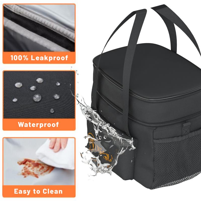 Nifogo 15L Large Insulated Lunch Bag - Reusable Water Resistant Cooler Tote for Women Men, Portable for Work & Picnic
