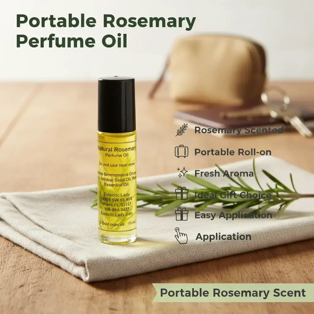 Rosemary Perfume Oil - Portable Roll-On Fragrance