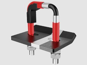 Nilight Trailer Hitch Tightener for 2 Inch Hitches Mount Anti Rattle Heavy Duty Steel with Rubber Cover Red U Bolt Matte Black Plate Electrophoresis Anti-Rust Triple Protective