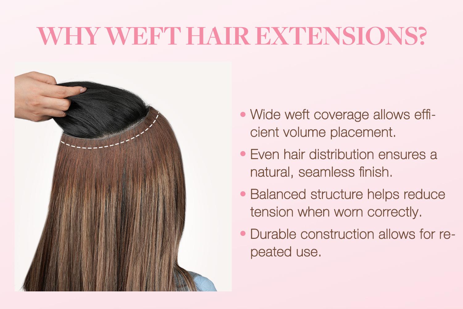 GOOGOO Butterfly Weft Extensions Human Hair Genius Weft PU Hole OVO Weft-thin,Double-layered One Piece Remy Human Hair