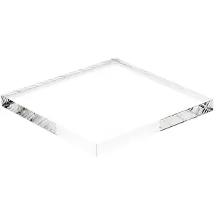 Plymor Clear Acrylic Square Standard-Edge Display Base
