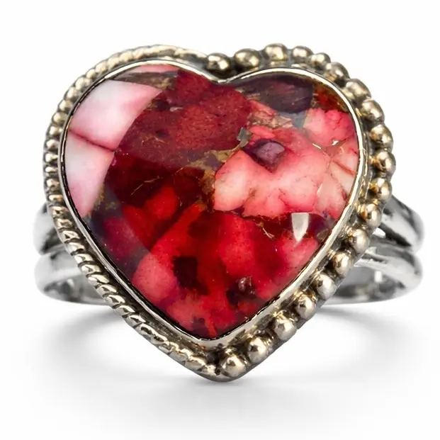 Red Rose Dahlia Heart