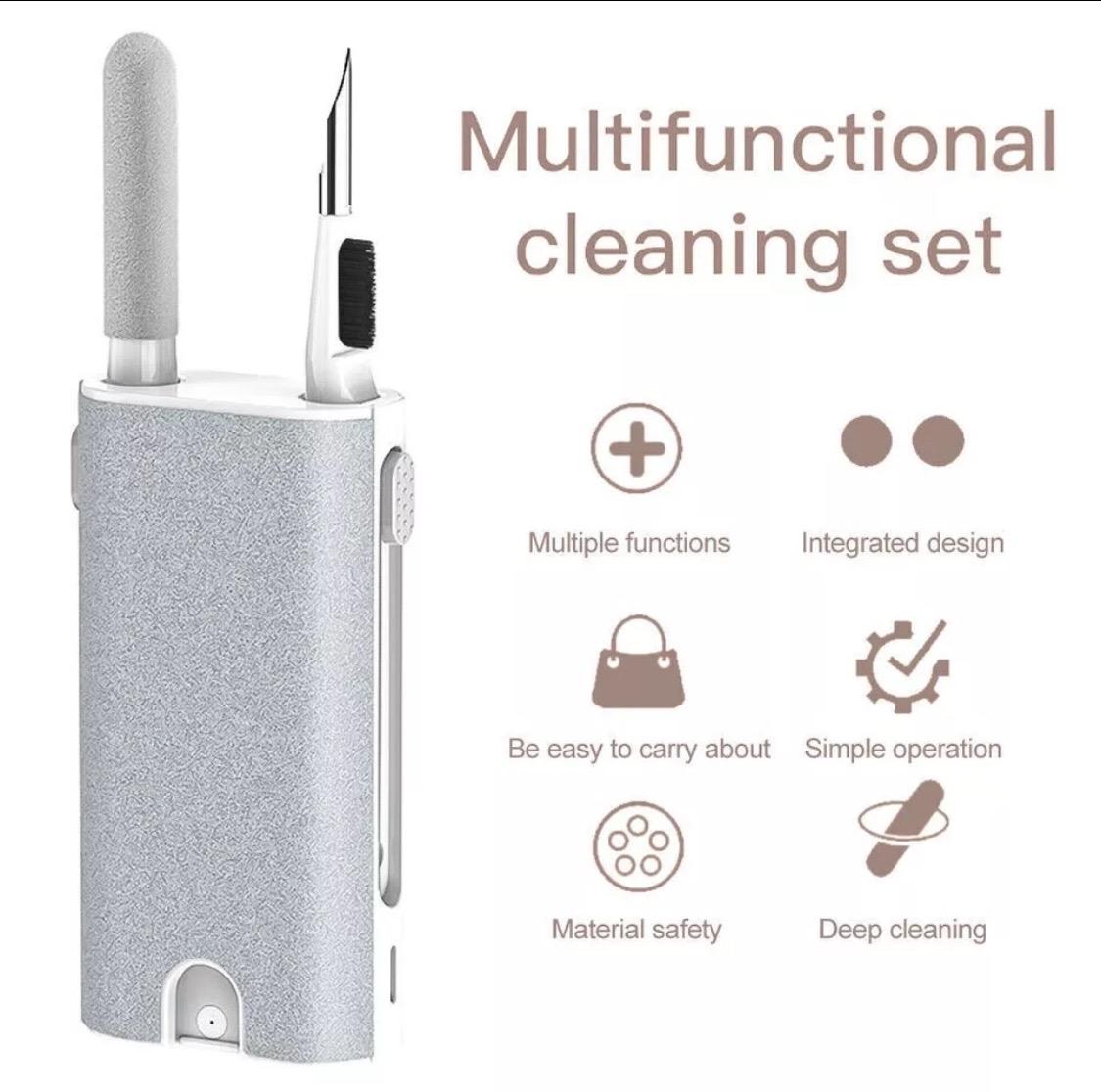 Cleaner Kit for Airpods Pro 1 2 3,5 in 1 Multi-Function Earbuds Cleaning Tool, Electronic Cleaner Kit for iPhone Charging Port,Phone Speaker,Earpods,Headphone,Earphone,Laptpo,Scree,iPod Case