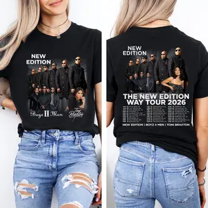 2 Sides New Edition Way Tour 2026 Shirt, R&B Concert Shirt, New Edition Way Tour T-shirt, Concert Matching Tee, Gift for Fans