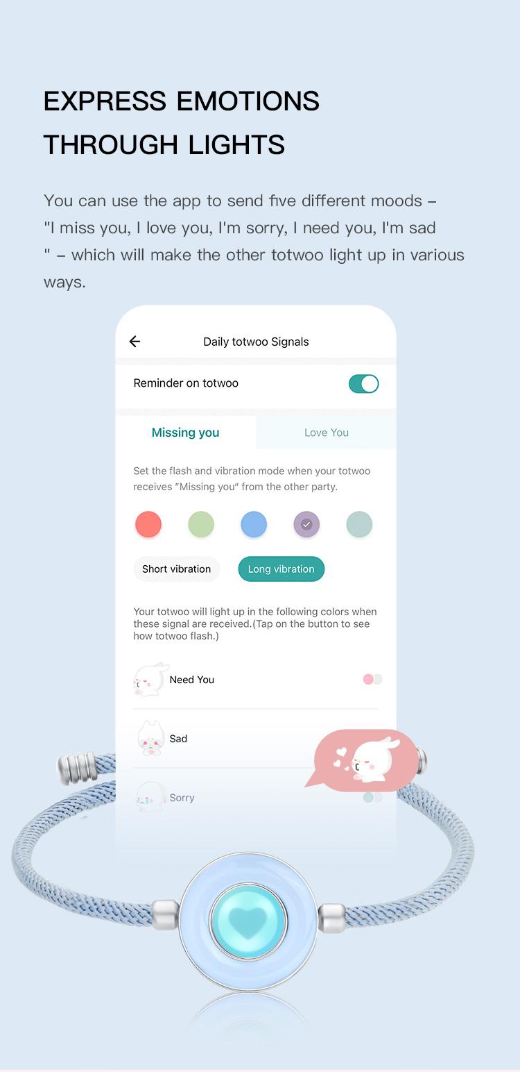 Totwoo Candy Original Long Distance Touch Bracelets Magic Smart Jewelry Functional Love Connect Gift For Boyfriend Girlfriend Family