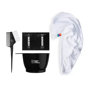 Mini Salon Kit - Hair Towel, Shampoo & Conditioner Samples, Brush & Bowl for Travel or Home Use - Perfect Hair Care Routine