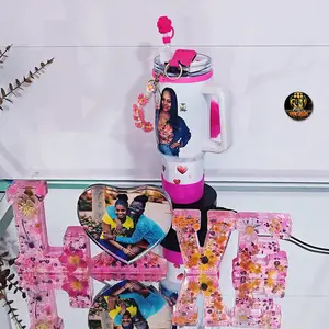 Love Crystal Text, With Tumbler