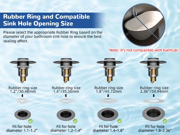 Hibbent Upgraded 3 in 1 Bathroom Sink Drain Strainer, Universal Pop Up Stopper with Removable Stainless Steel Filter Basket Hair Catcher, Sink Plug for 1.1''~2.36'' Basin, Brass Bullet Core, Grey