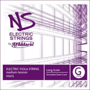 D'Addario NS Electric Viola Single G String, Long Scale, Medium Tension