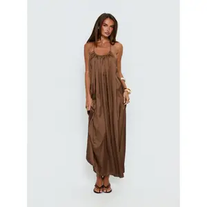 Seatides Scoop Maxi Dress Chocolate
