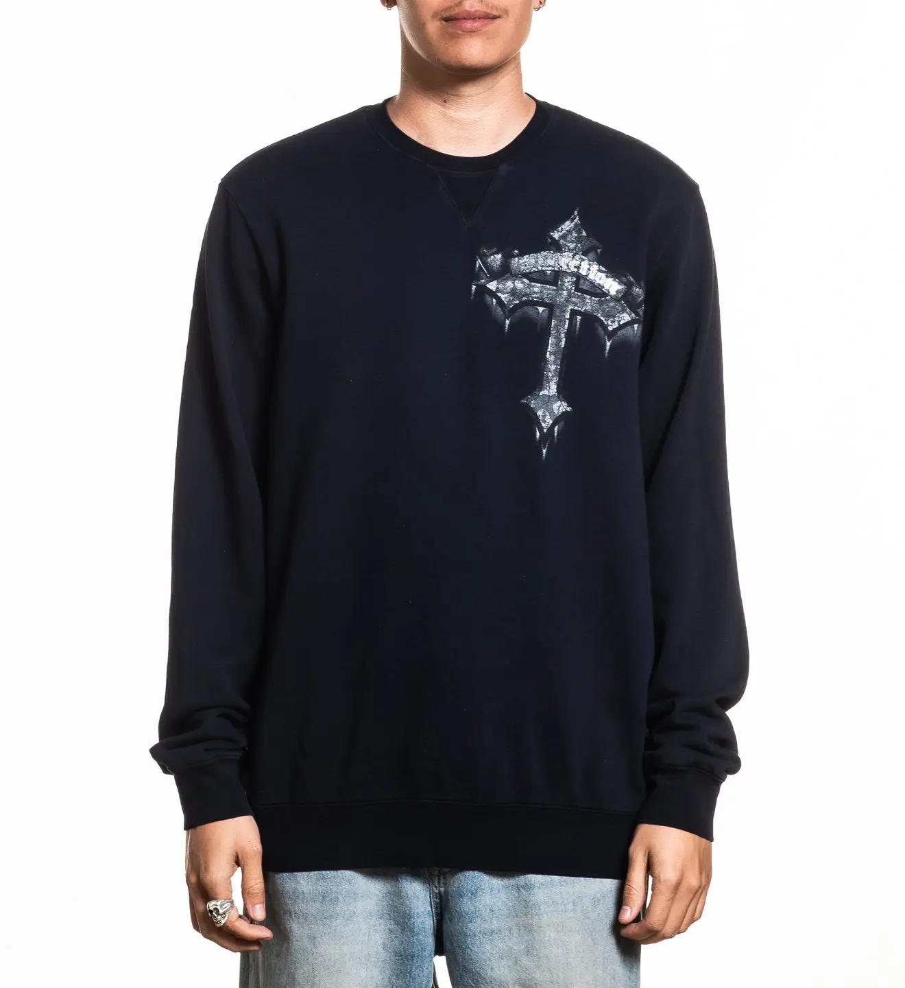 Affliction Men's Long Sleeve Shirt Wicked Crew 