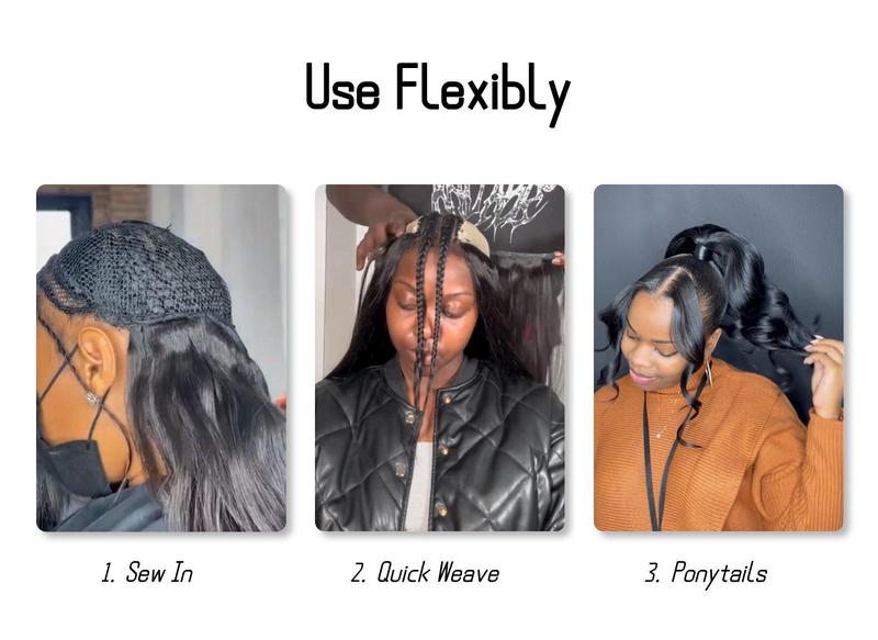 [Valentine's Day Special] Ashine 12-30 Inch Luxury Salon Quality Body Wave Deep Wavy Deep Curly Burmese Curly Virgin Brazilian Bundles One-directional Cuticles-sleek, Tangle-resistant, and Re-wearable 100% Human Hair Natural Black with Closure Curly