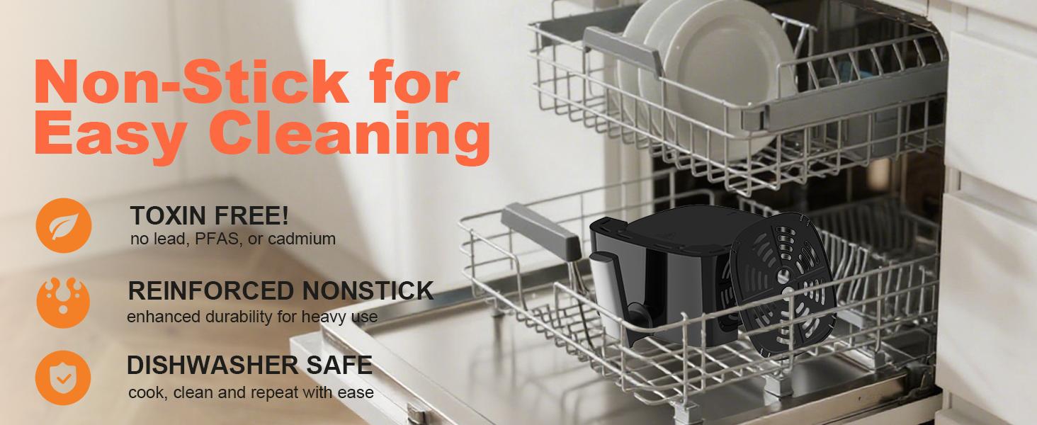 OSTBA 2.5QT/4.5QT Air Fryer for 1–2 People, Small Air Fryer with 6 Menu Options, Dual Knob Manual Temp & Timer, 3D Rapid Air Circulation, Nonstick & Dishwasher Safe Basket, Oil-Free Healthy Cooking