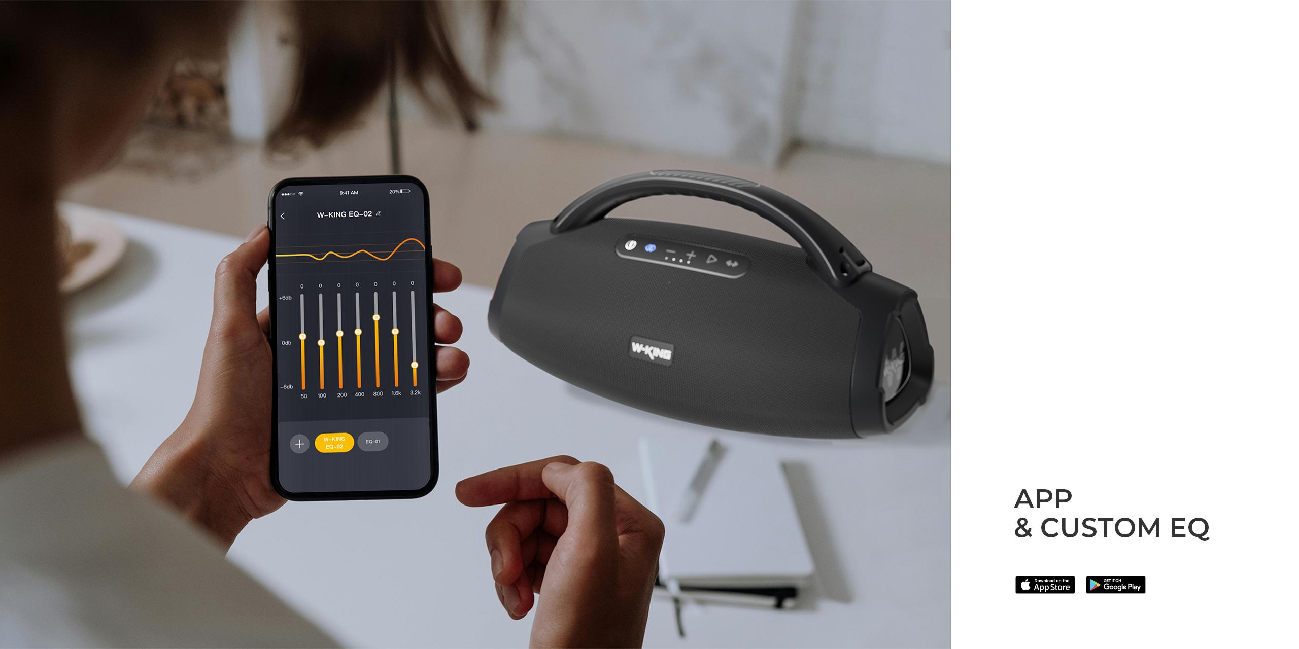 W-KING X20s 140W Powerful Bluetooth Speaker, BT5.4 IPX7 Waterproof Type-C Fast Charge for Outdoor Home Party  Audio