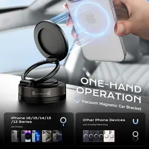 360° Rotatable Magnetic Phone Holder – Strong Suction Mount for Magsafe, ideal for Car/Mirror/Gym/Shower/or Smooth Surface, Compatible with All Smartphones