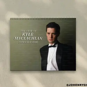 A Year Of Kyle Maclachlan 2026 Calendar - Dale Cooper |  Home Decor, Office Decor - Kyle Mclachlan Fan Gift, Unique Holiday Gift