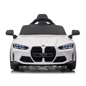 BMW M4 12v Kids ride on toy car 2.4G W/Parents Remote Control,Three speed adjustable,Power display, USB,MP3 ,Bluetooth,LED light,story,A handle with wheels and a pull, easy to carry