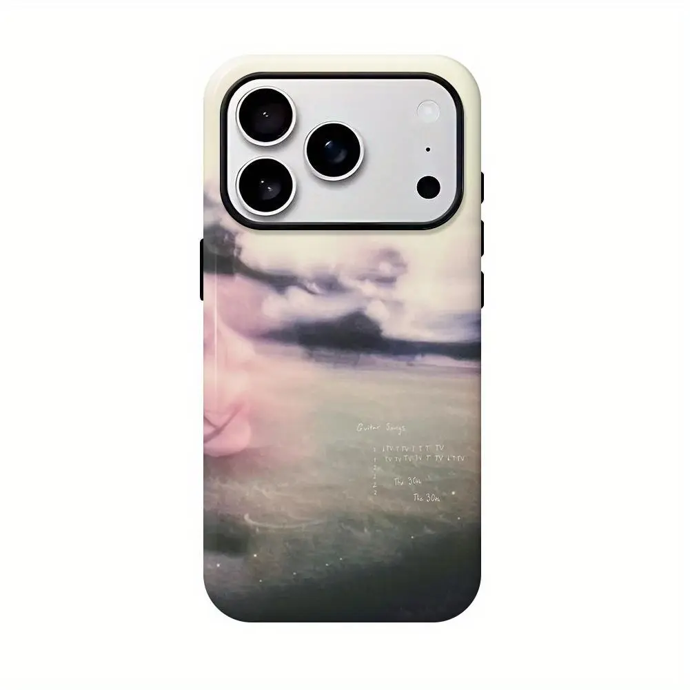 Fashionable Artistic Music-Themed Billie Smartphone Case - Durable Camera Cutout Design, Shockproof, Anti-Slip Matte Finish, Low Profile Luxury UV Printed for iPhone 17 16 15 14 13 12 11 Pro Max Plus, Handheld Devices Protection Accessories, Non-Woven, Du