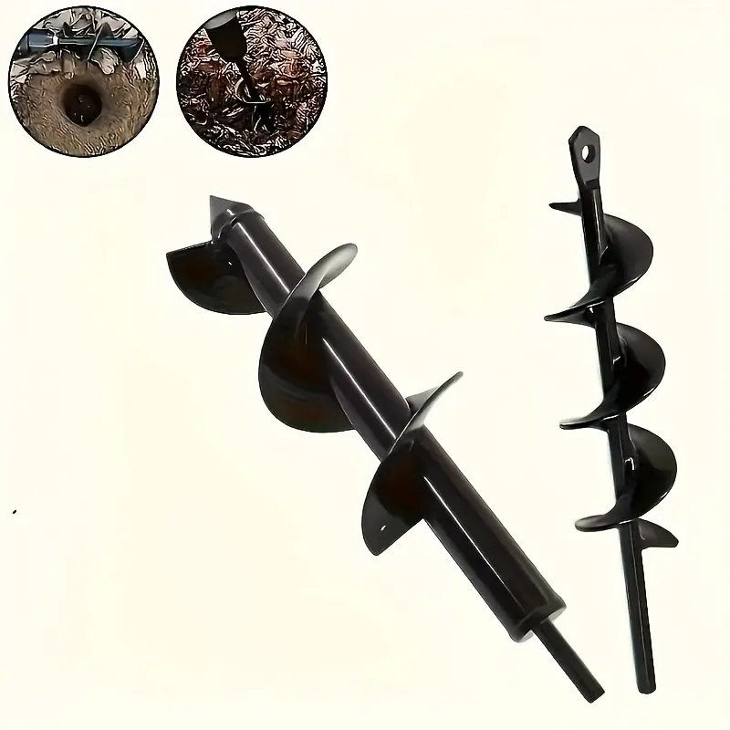 Steel Spiral Garden Auger Drill Bit (1.69x8.66in) - Efficient Fast Digging Planting Tool for Flower Bulbs, Vegetables, Seedlings, Outdoor Gardening DIY Projects