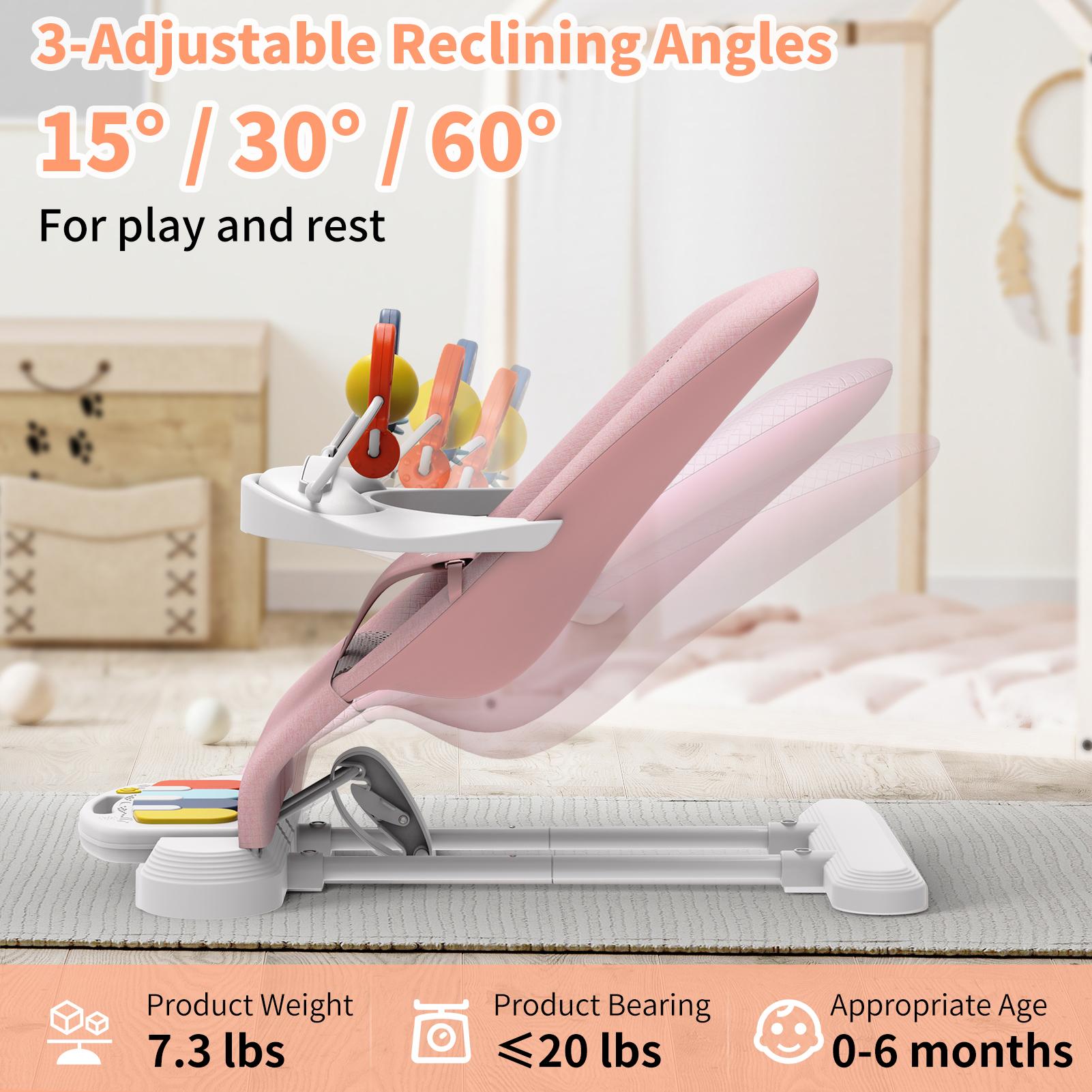 3-in-1 Baby Bouncer and Rocker with Music Piano, Infant Swing with Toys Play Bar, Baby Bouncer Chair with Detachable Tray,Baby Chair with 3-level height adjustment and 3-point Adjustable Seatbelt,Honeycomb-textured Material, Comfortable and Breathable 3-in-1 Baby Bouncer and Rocker with Music Piano, Infant Swing with Toys Play Bar, Baby Bouncer Chair with Detachable Tray,Baby Chair with 3-level height adjustment and 3-point Adjustable Seatbelt,Honeycomb-textured Material, Comfortable and Breathable