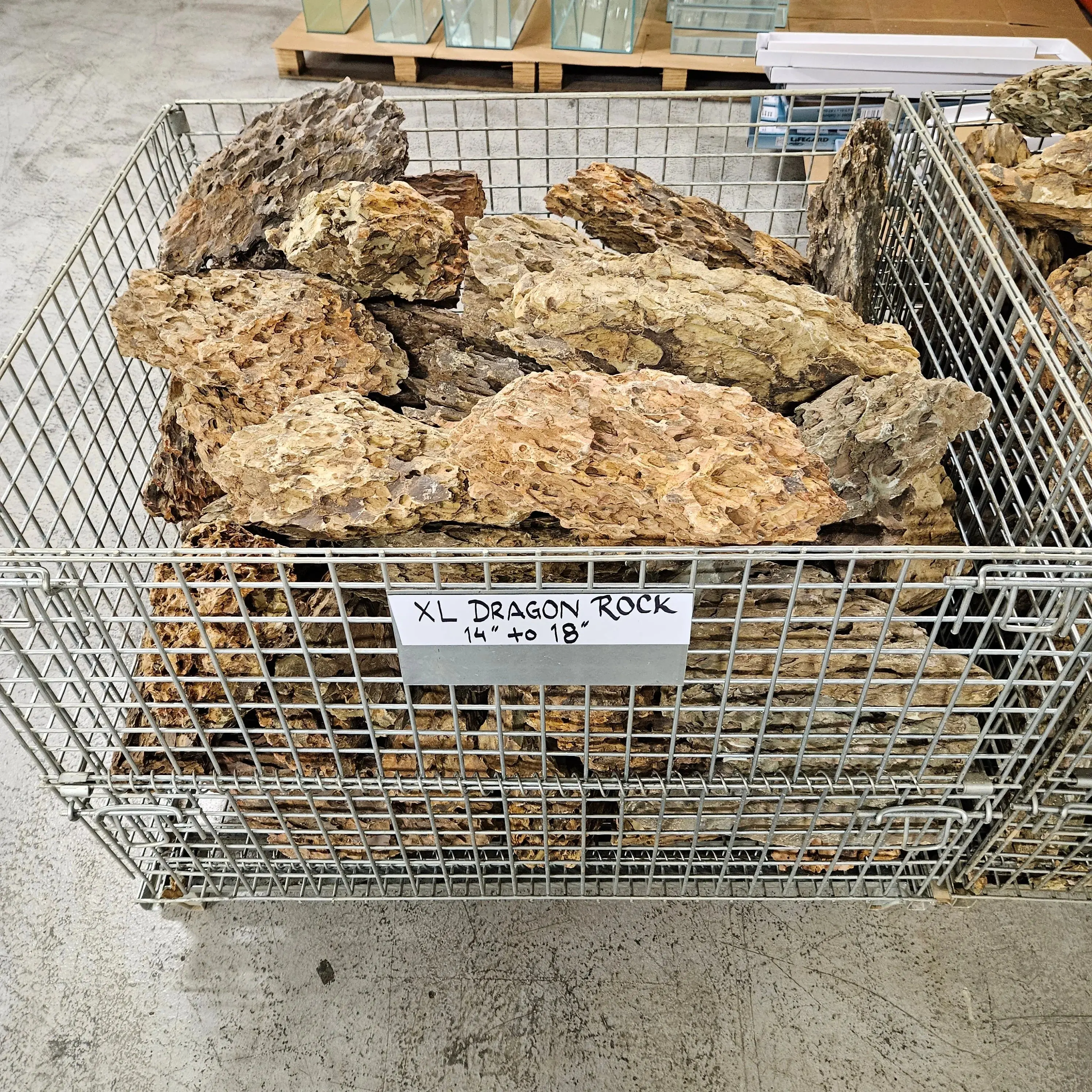 X-Large Natural Stone Dragon Ohko Aquascaping Rock for Fish Aquariums - 14"-18" Size, 3"-6" Detail Range, 1500 lbs Load Capacity, Pre-Washed, Side Access, Reef Customization, Unique Style, Outdoor Decor, Aquarium Accessories, Cage Pack