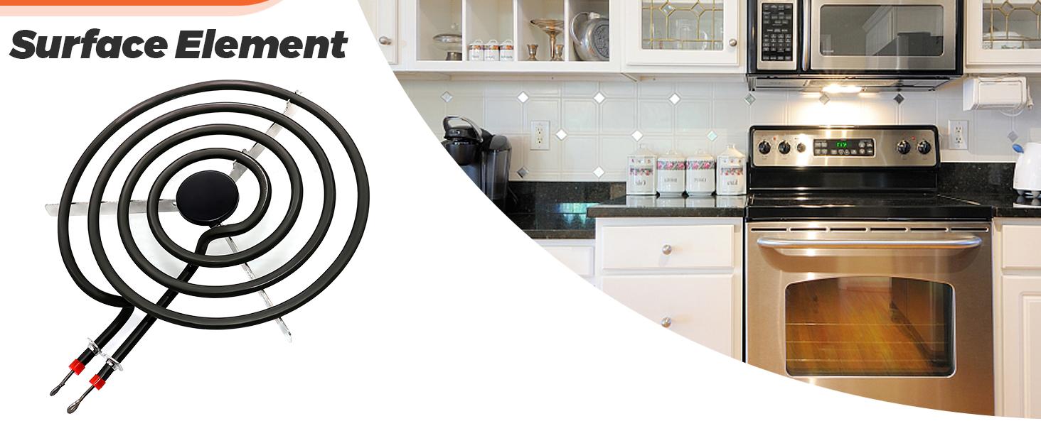 Beaquicy 316442300 8" Surface Element - Replacement for Ken-more Cro-sley Frigi-daire Kelvi-nator Range Stove Cooktop Oven Coil Surface Element - 8 inch Burner on the Range