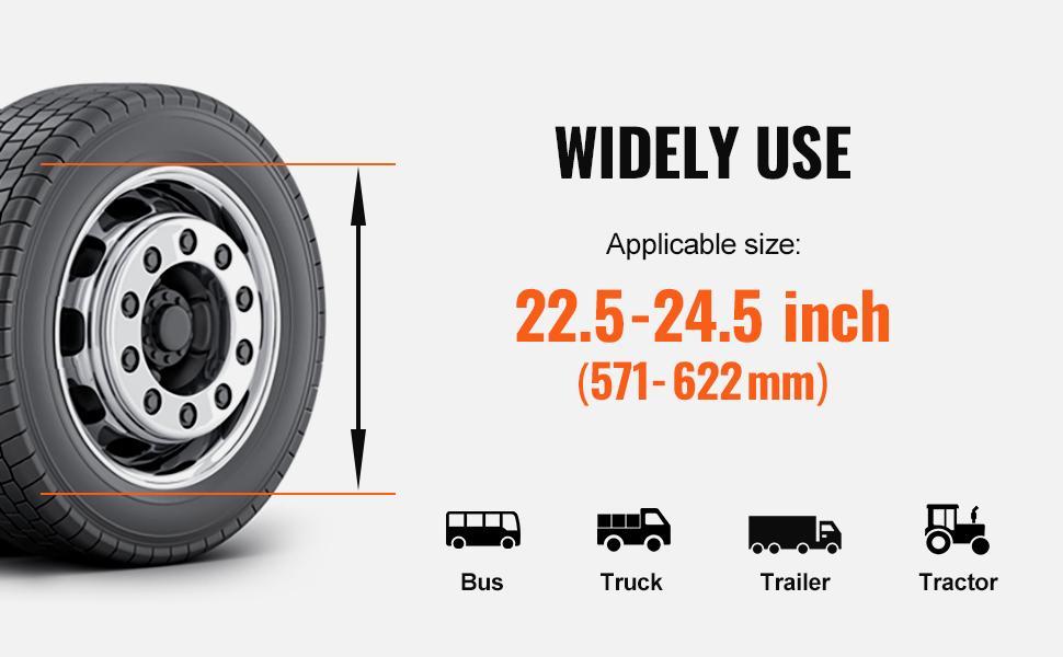 VEVOR Truck Tire Changer Mount Demount 22.5-24.5 in Radial Bias Ply/Tubeless Tire VEVOR Truck Tire Changer Mount Demount 22.5-24.5 in Radial Bias Ply/Tubeless Tire