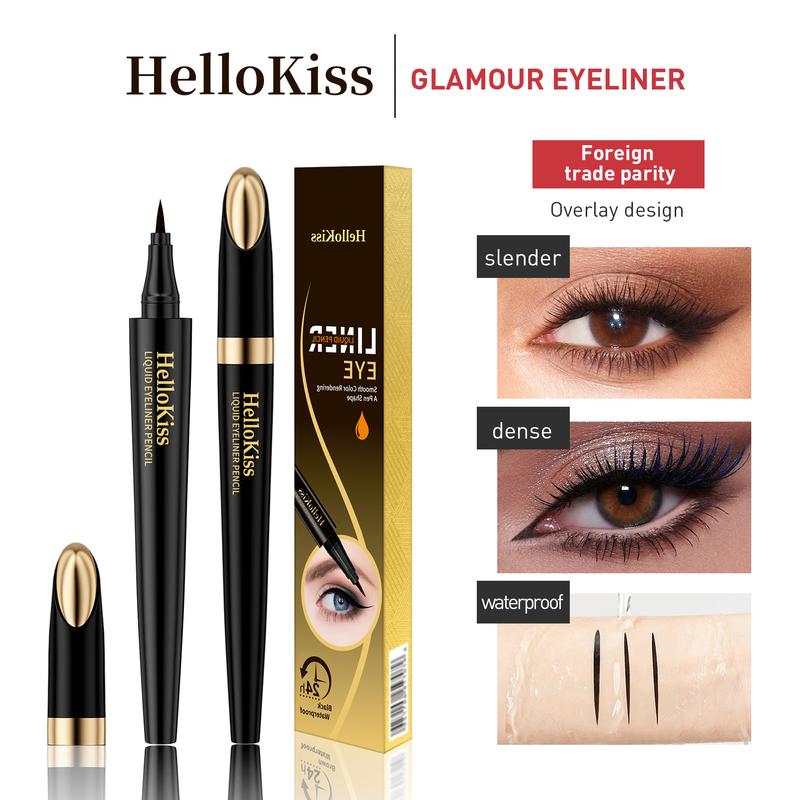 HelloKiss Long-lasting eyeliner - lightweight, waterproof, vegan,cruelty-free,24-hour smooth application,ultra- creamy and silky smooth texture. HelloKiss Long-lasting eyeliner - lightweight, waterproof, vegan,cruelty-free,24-hour smooth application,ultra- creamy and silky smooth texture.