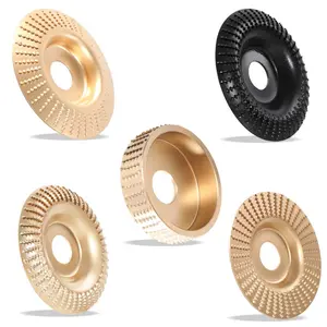 A Set of 5 Pcs Angle Grinder Wood Carving Disc,Angle Grinder Attachments with 5/8 inch Arbor,StumpGrinder Tool Grinding Wheel Shaping Disc for Wood Cutting,Cutting Wheel,Tools & Hardware