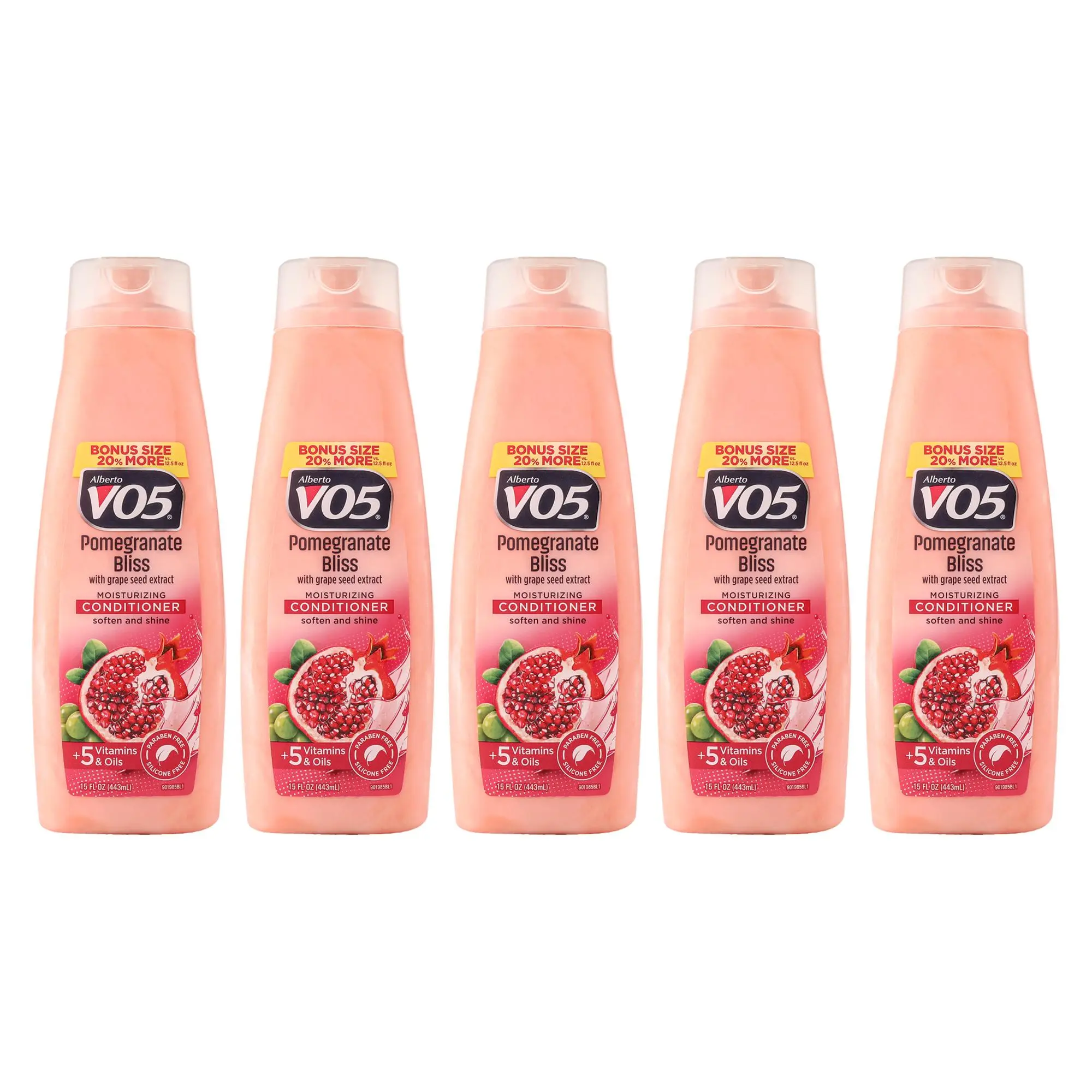 Moisturizing Pomegranate Bliss Conditioner by Alberto VO5 for Unisex - 15 oz Conditioner - Pack of 5