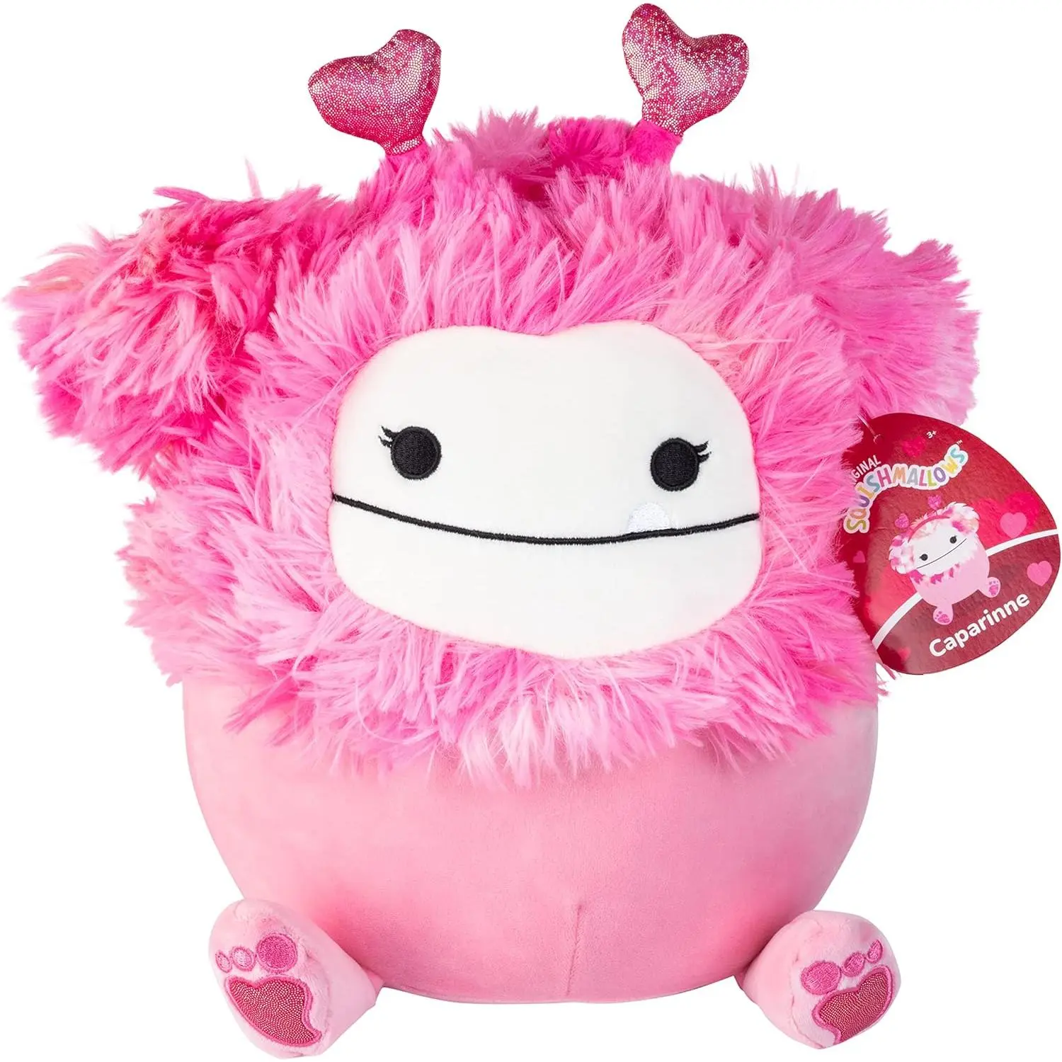 Squishmallows Pink Bigfoot - 10" Caparinne The Pink Bigfoot Plush - Collectible Soft & Squishy Stuffed Animal Toy - Gift for Kids, Girls & Boys