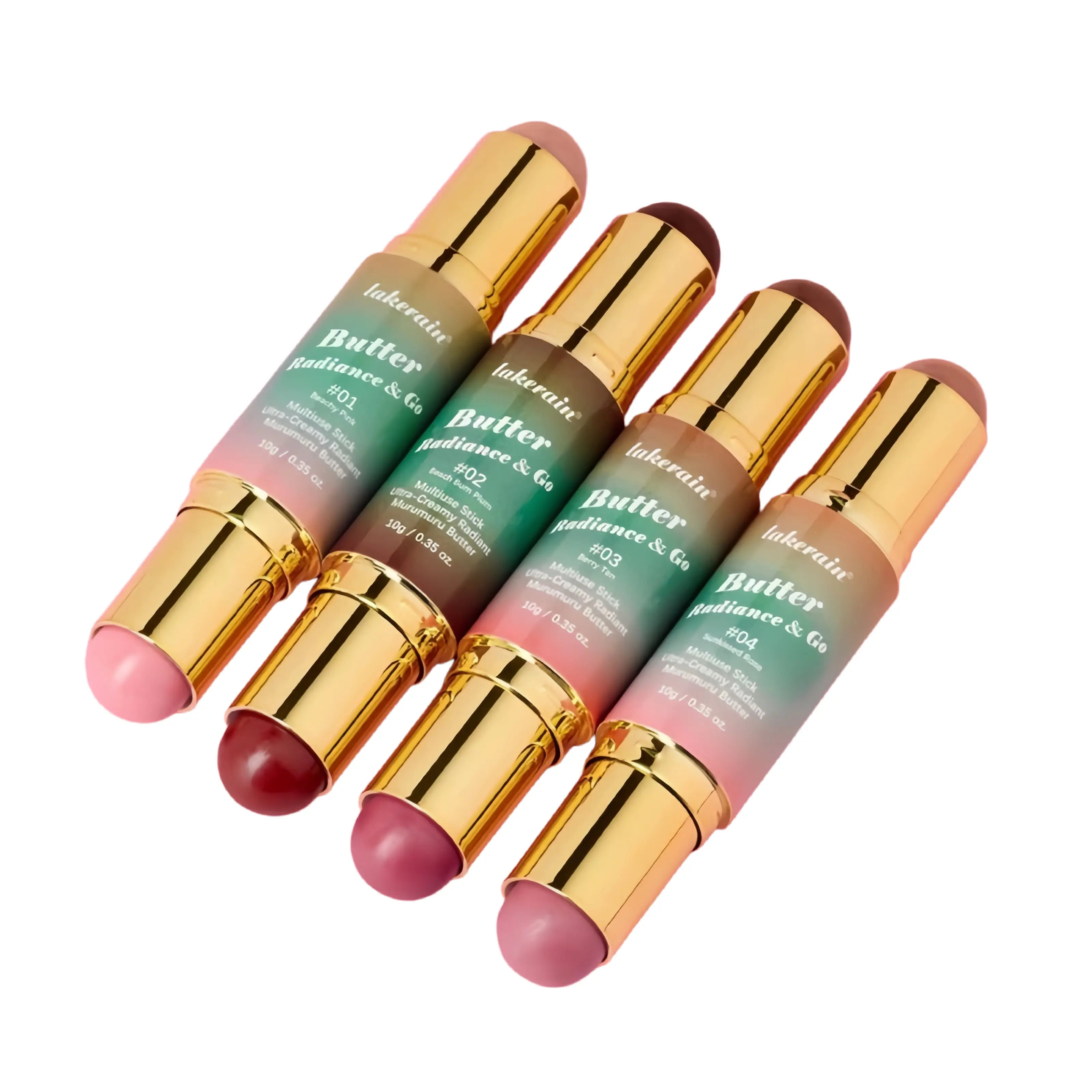 Double-Head Butter Blush Stick, 2-in-1 Creamy SilkyBronzer & Blush for Face, Eyes & Lips, Buildable,Blendable & Multi-Purpose Makeup for Contouring,Highlighting & Natural Glow, Facial Makeup, CosmeticProduct, Beauty Cosmetics multi-use