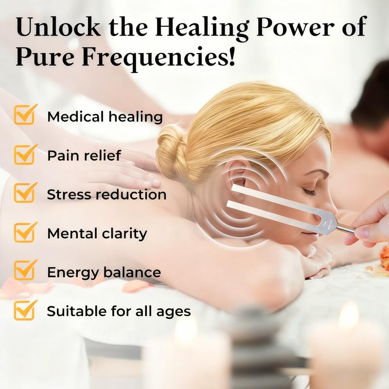 Resonance Sound Healing Tuning Fork Set – 128Hz, 136.1Hz, 256Hz, 384Hz with Activator – Sound Therapy for Stress Relief, Deep Relaxation & Chakra Balancing