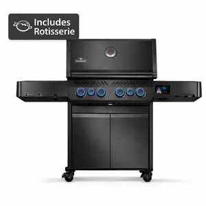 Napoleon Prestige 500 Connected Smart Gas Grill – Phantom Black or Stainless Steel | 4 Burner Propane with Rotisserie, WiFi & Bluetooth