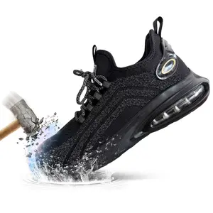 Steel Toe Safety Sneakers – Waterproof, Slip-Resistant, Lightweight & Breathable Work Shoes with Reflective Design for Construction & Woodworking