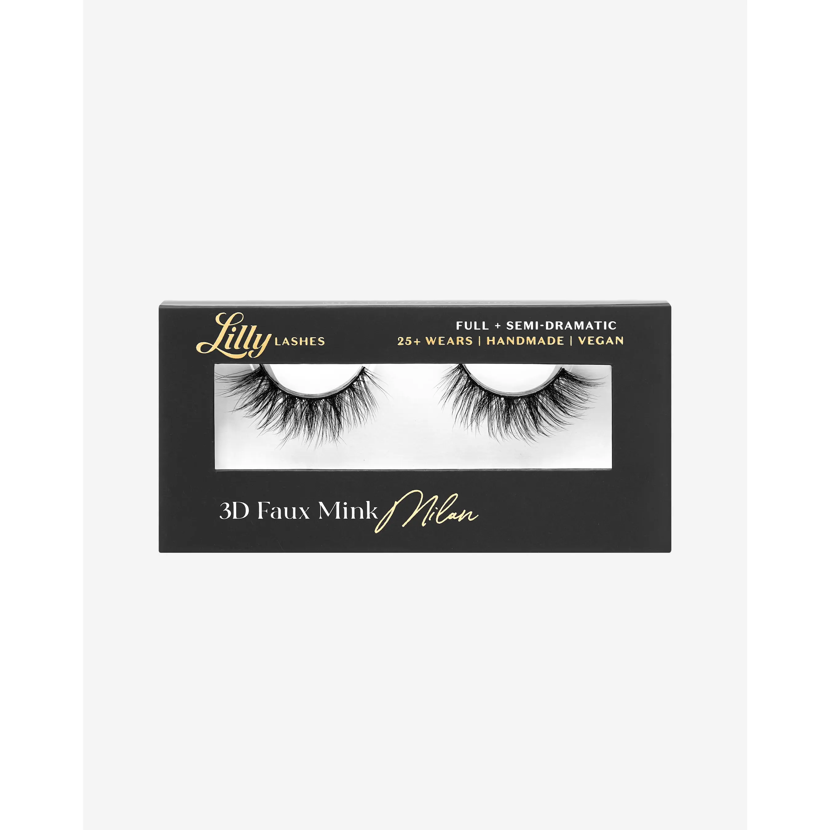 Milan Lash in 3D Faux Mink Semi-Bold Volume + Long Length Eyelashes Makeup