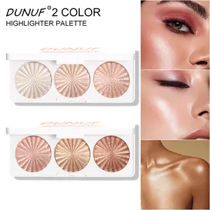 Beauty Makeup 3-Color Highlighting Compact — Pearlescent Glow & Shimmer, Long-Wear Contour & Shadow, Body Highlight, Fine Pearl & Glitter Finish, Natural, Soft Texture forever artist highlighter