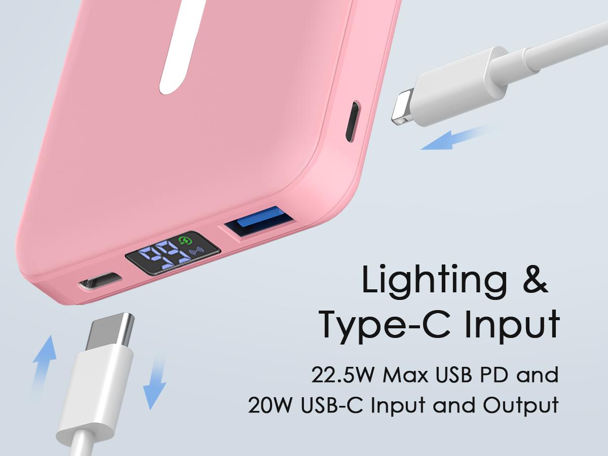 Podoru for MagSafe Battery Pack, Foldable 10000mAh Magnetic Power Bank Fast Charging Wireless Portable Charger for iPhone 17/16/15/14/13/12 Series