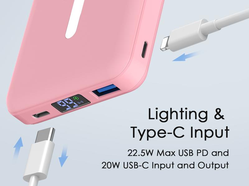 Podoru for MagSafe Battery Pack, Foldable 10000mAh Magnetic Power Bank Fast Charging Wireless Portable Charger for iPhone 17/16/15/14/13/12 Series