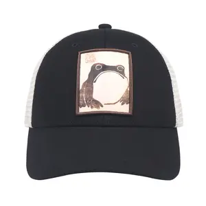 Grumpy Matsumoto Hoji Frog Trucker Hat | Japanese Frog Patch Cap | HatPhile