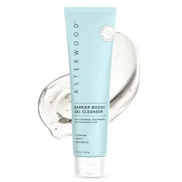 Barrier Boost Cleansing Gel - Hyaluronic Acid Face Wash with Ceramides & Niacinamide - Gentle Facial Cleanser to Remove Makeup & Excess Oil - Hydrating, Fragrance-Free - 5 Fl Oz