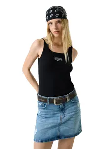 GUESS Jeans Female Embroidered Logo Slim Tank