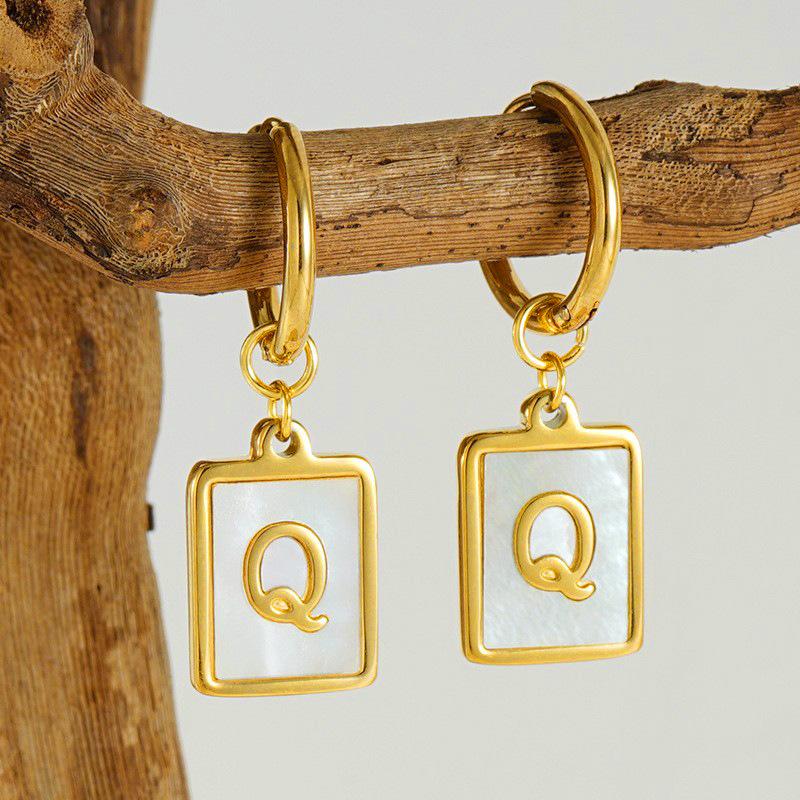 GGIRL Initial Hoop Earrings - 18K Gold Plated Post Hypoallergenic Huggie Hoop Earrings, Dangle Earrings for Women Girls Jewelry Gifts for Mom Women Girls Fashion Jewelry Gift for Holiday Haul Christmas Birthdays Anniversaries